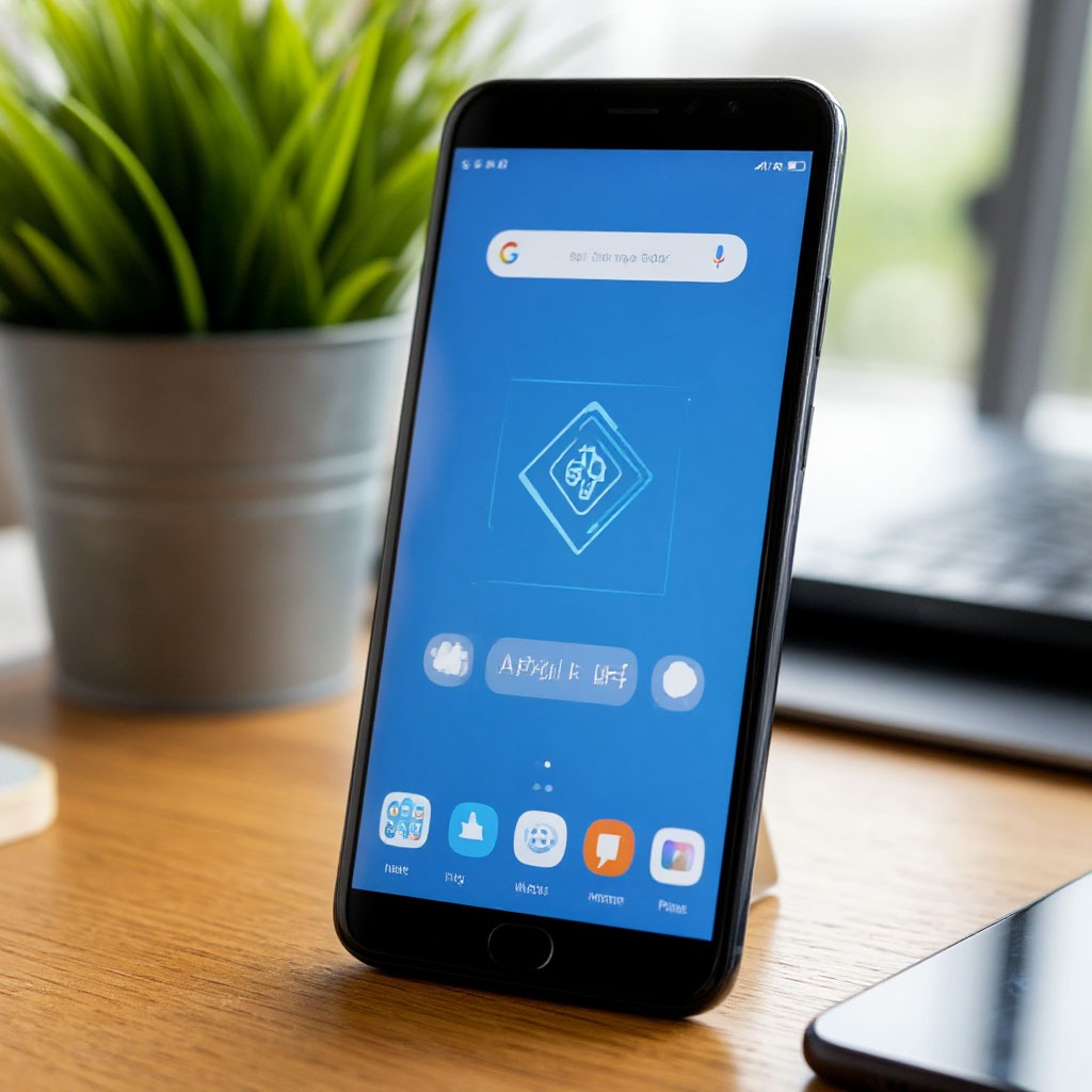 Smartphone battery health settings on screen