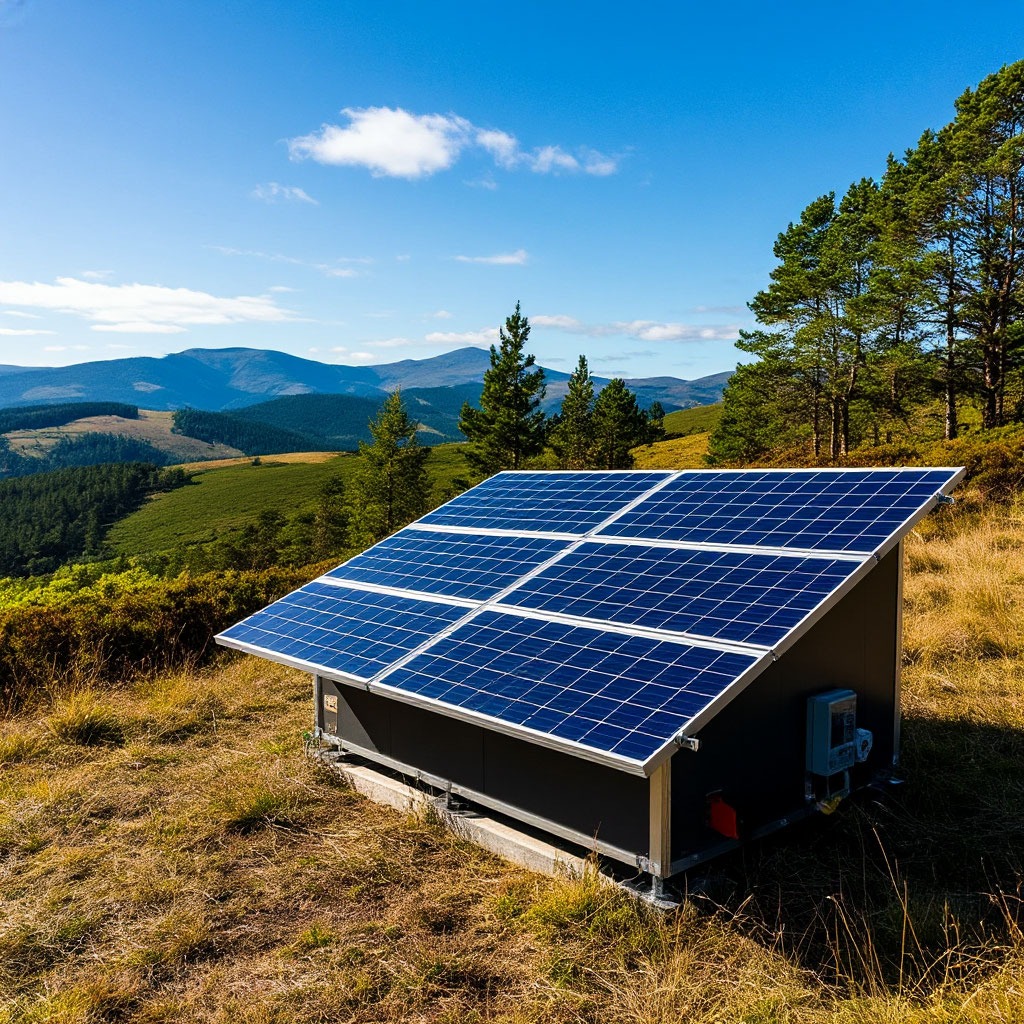 Solar panels charging portable power station
